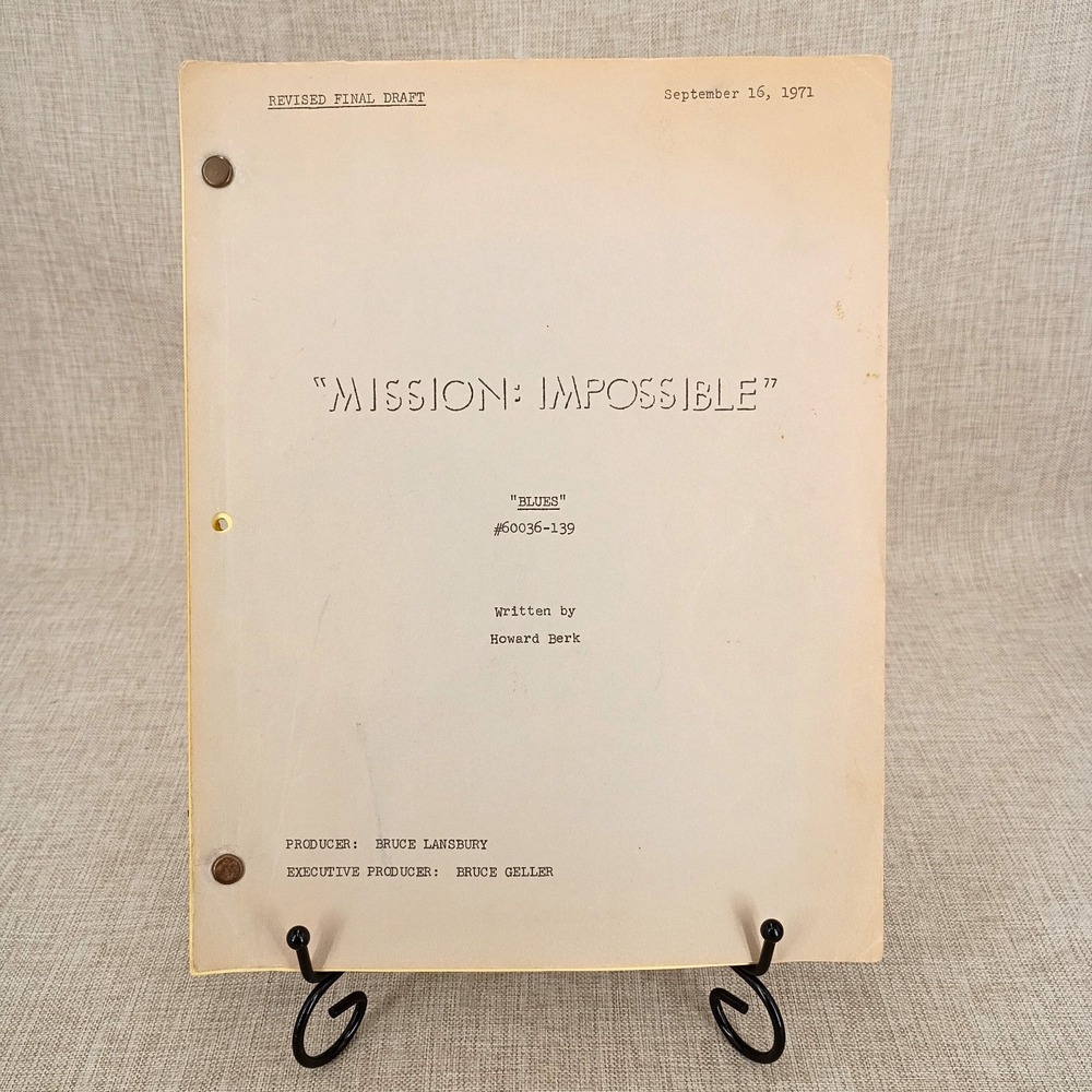 Mission Impossible 1971 Blues Original TV Production Script Revised Final Draft